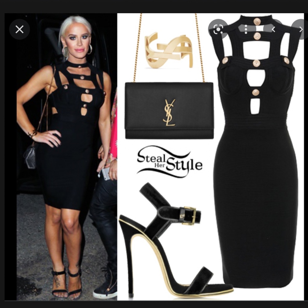 House Of CB, 'Alfea' Black Cut Out Bandage Dress, Size S - Picture 2 of 7